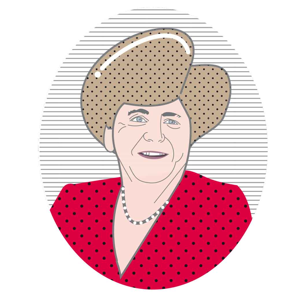 Angela Merkel Portrait Karikatur Vektorgrafik Illustration Zeichnung